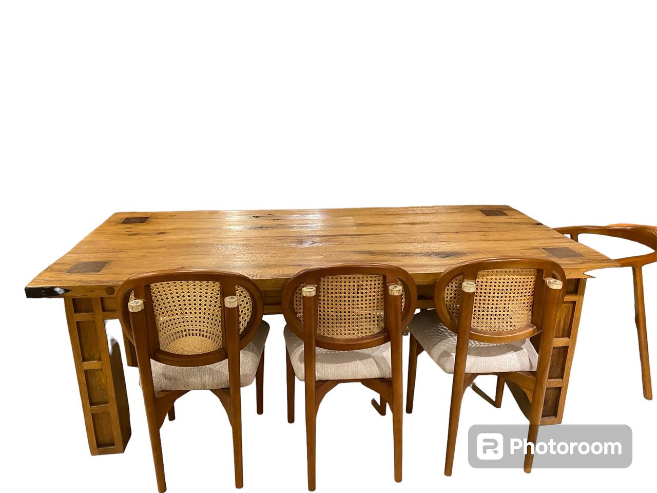 529cbe56-af42-41b6-ac28-297c0380b6a8 طاولة قهوة مستطيلة بتصميم شرائح الخشب الطبيعي المتقاطعة (Coffee Table) (نسخة) - الصورة 1
