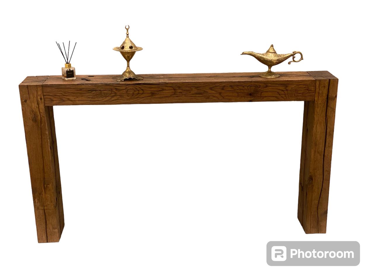 7e776445-16f3-4c2e-b80a-600048fe9f64 طاولة كونسول خشب صلب ريفية (Console Table) - الصورة 1