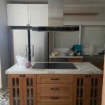 طقم ثلاجة ومجلس مطبخ كلاسيكي معاصر (Modern Classic Refrigerator & Coffee Cabinet Unit)